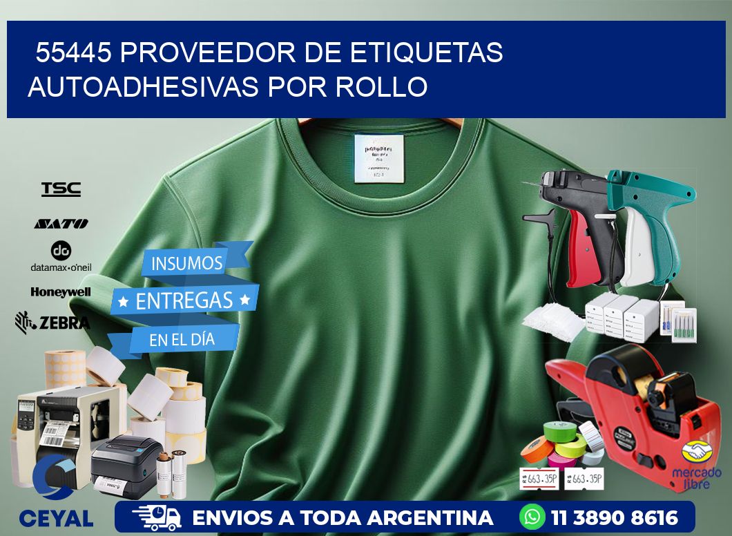 55445 proveedor de etiquetas autoadhesivas por rollo