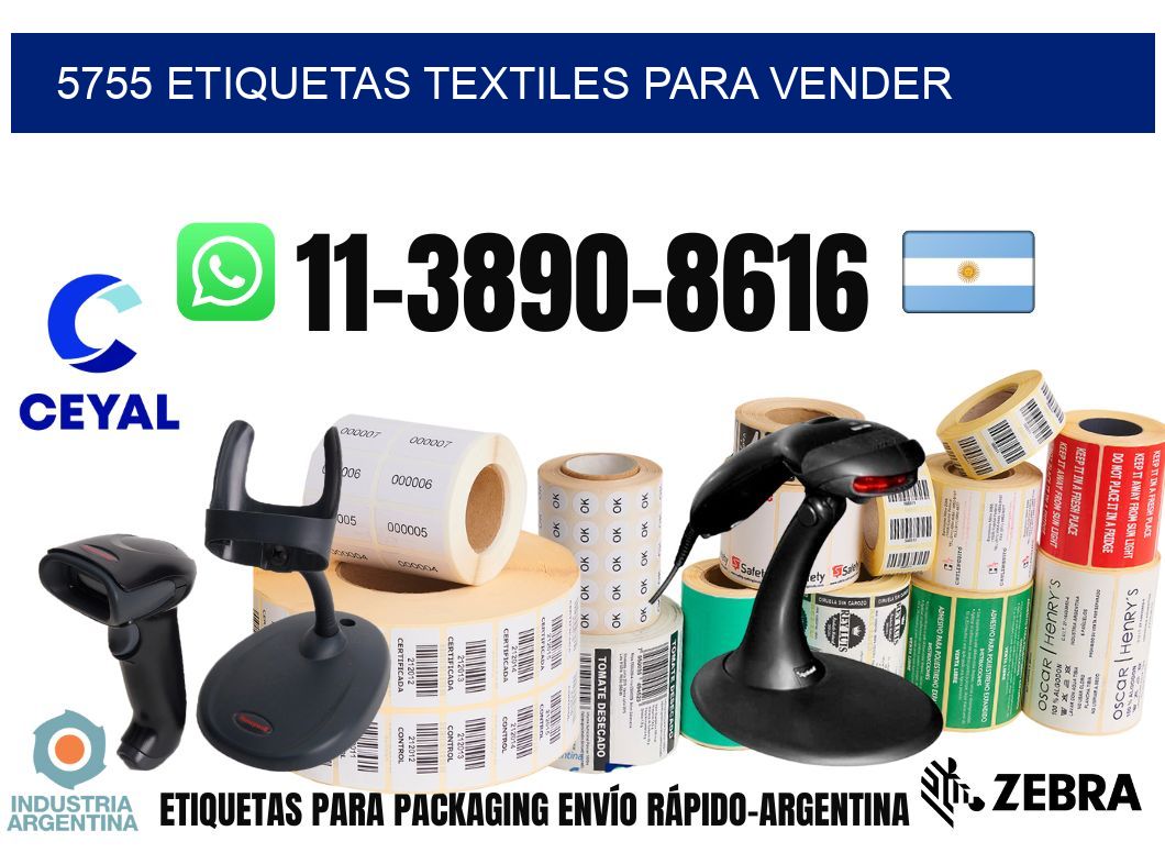 5755 Etiquetas textiles para vender