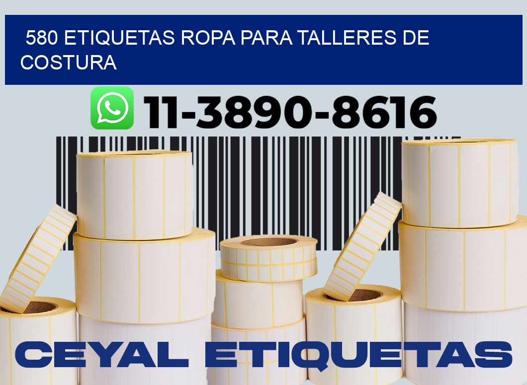580 Etiquetas ropa para talleres de costura