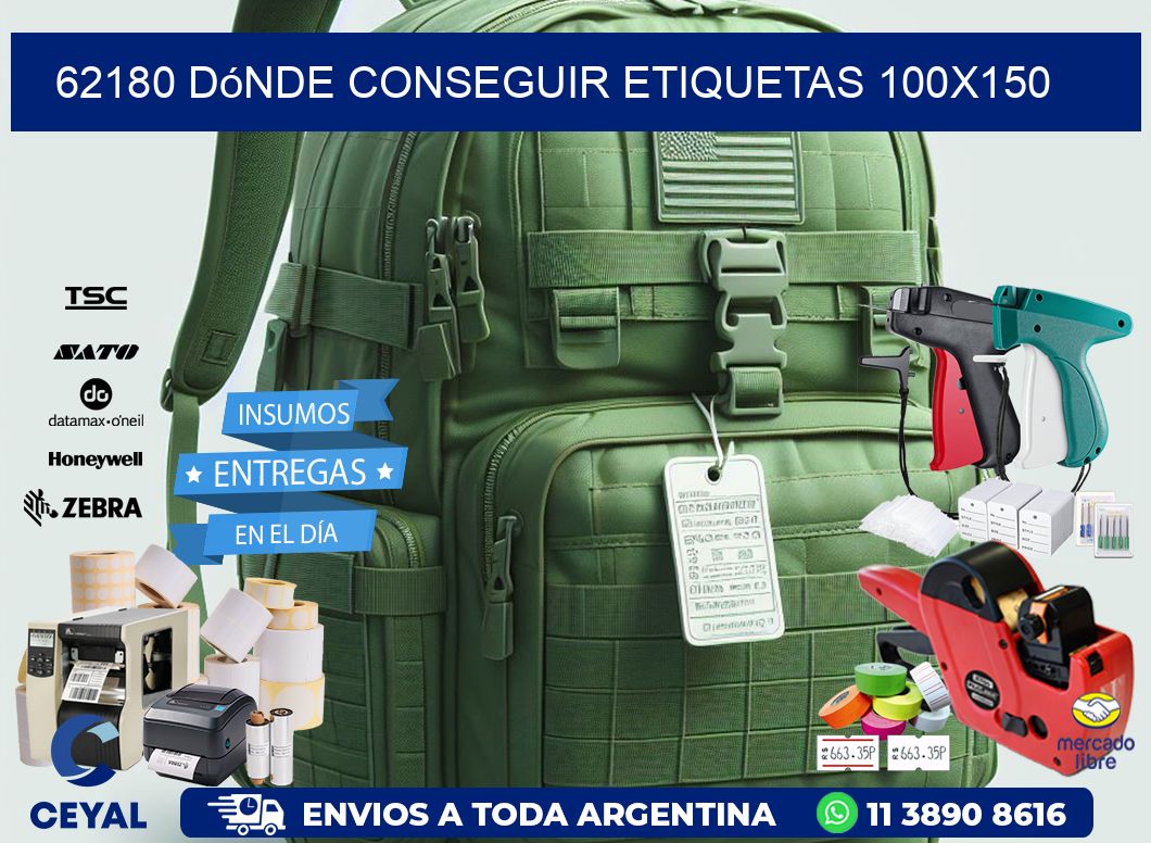 62180 dónde conseguir etiquetas 100x150