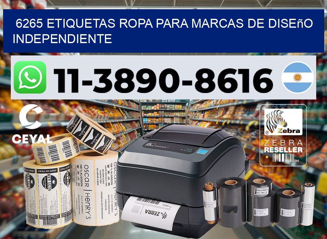 6265 Etiquetas ropa para marcas de diseño independiente