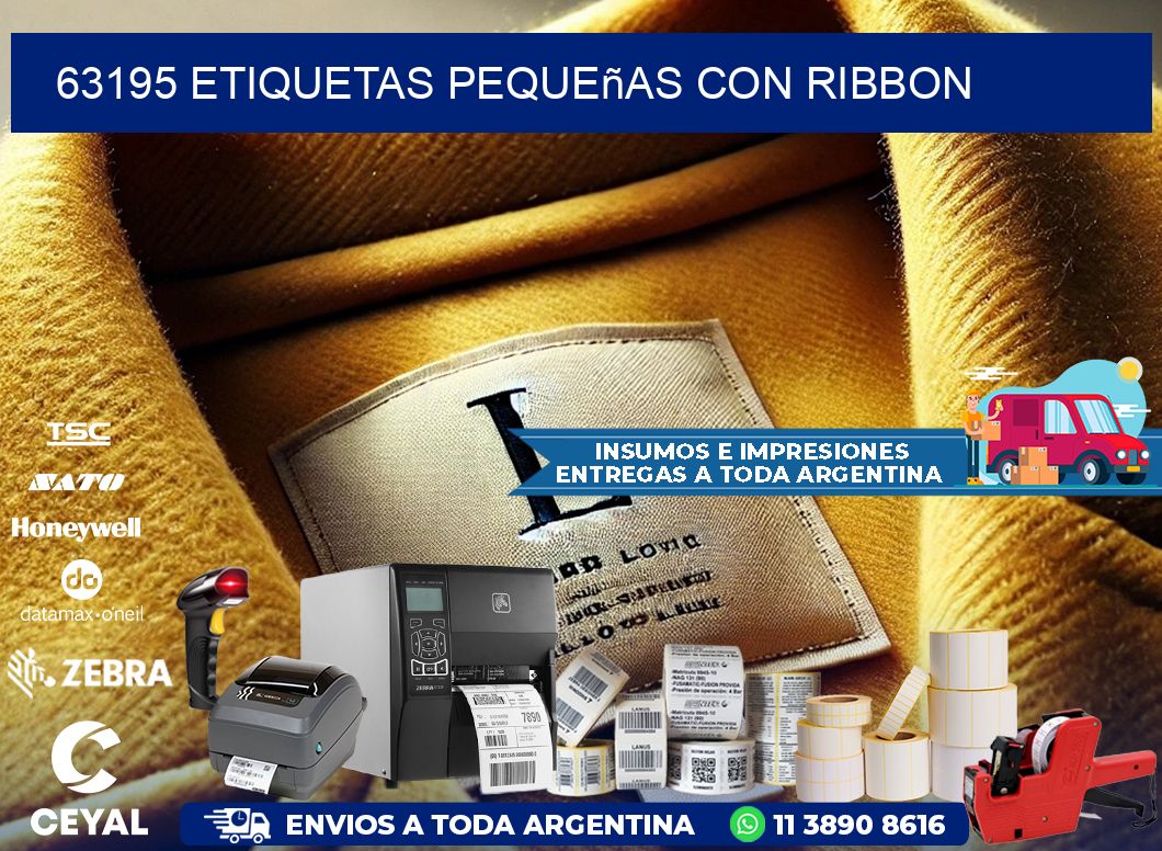 63195 etiquetas pequeñas con ribbon