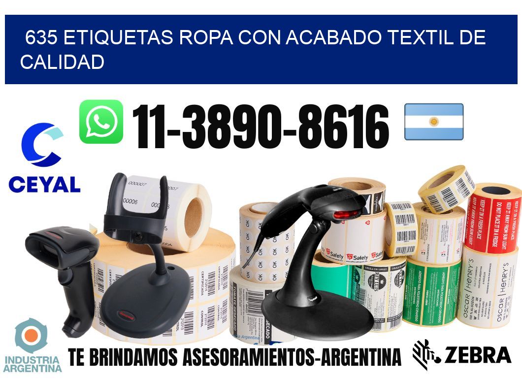 635 Etiquetas ropa con acabado textil de calidad