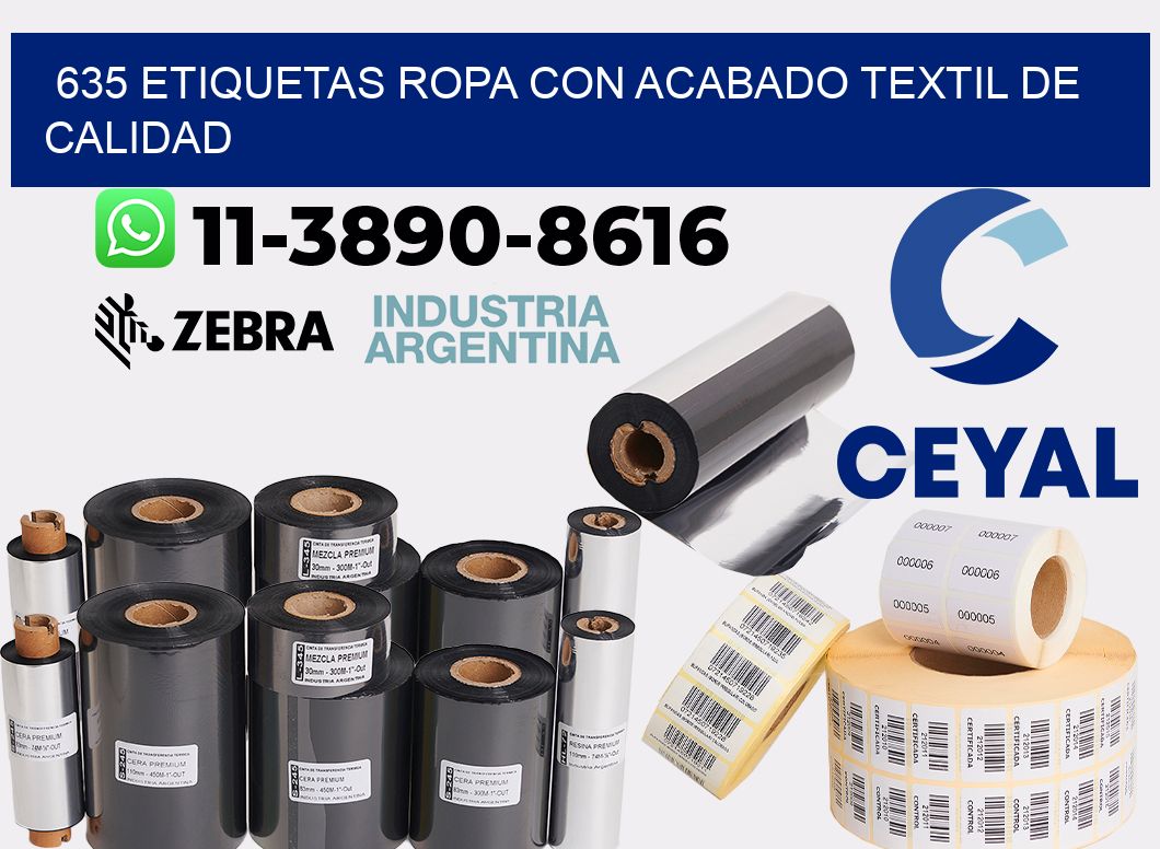 635 Etiquetas ropa con acabado textil de calidad