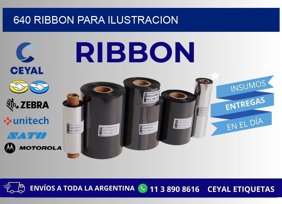 640 ribbon para ilustracion