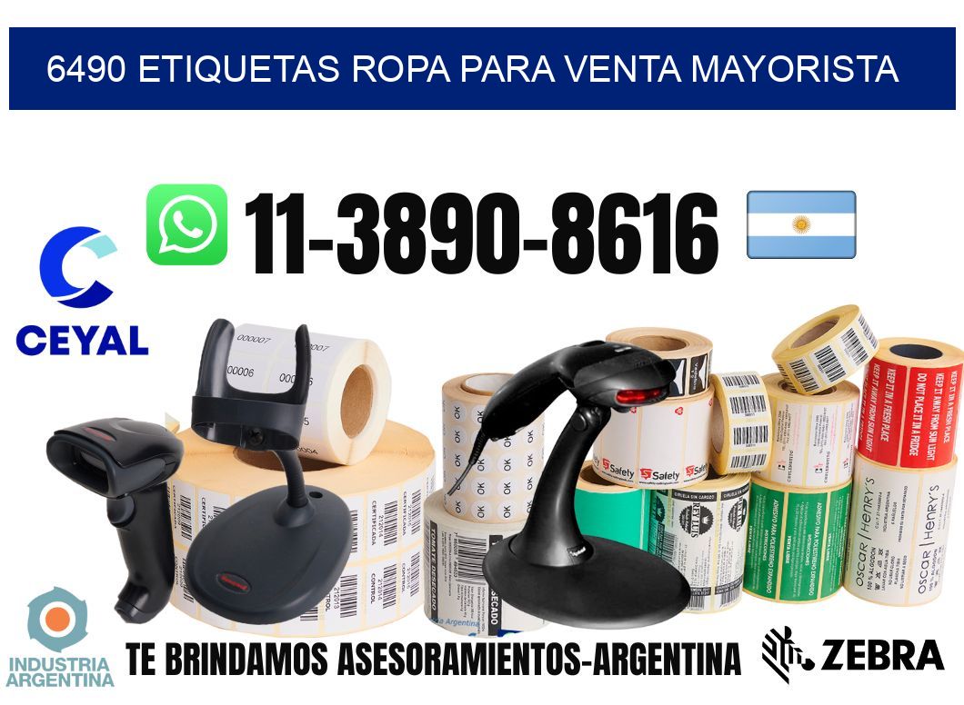 6490 Etiquetas ropa para venta mayorista