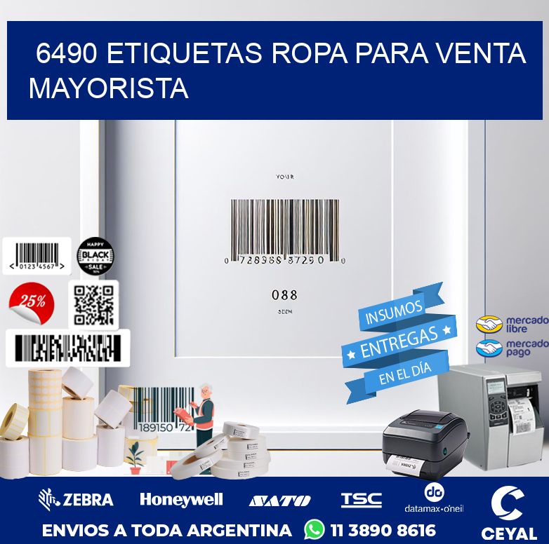 6490 Etiquetas ropa para venta mayorista