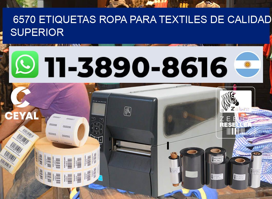 6570 Etiquetas ropa para textiles de calidad superior