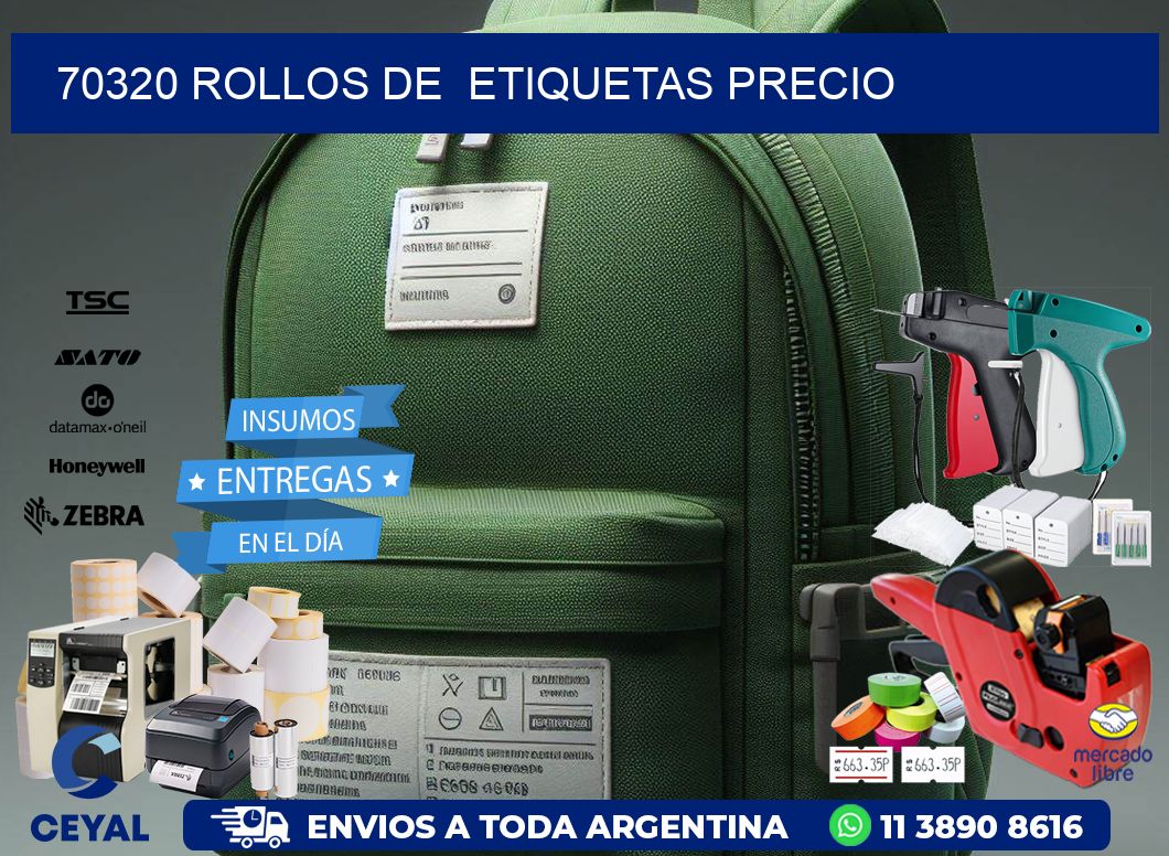70320 rollos de etiquetas precio