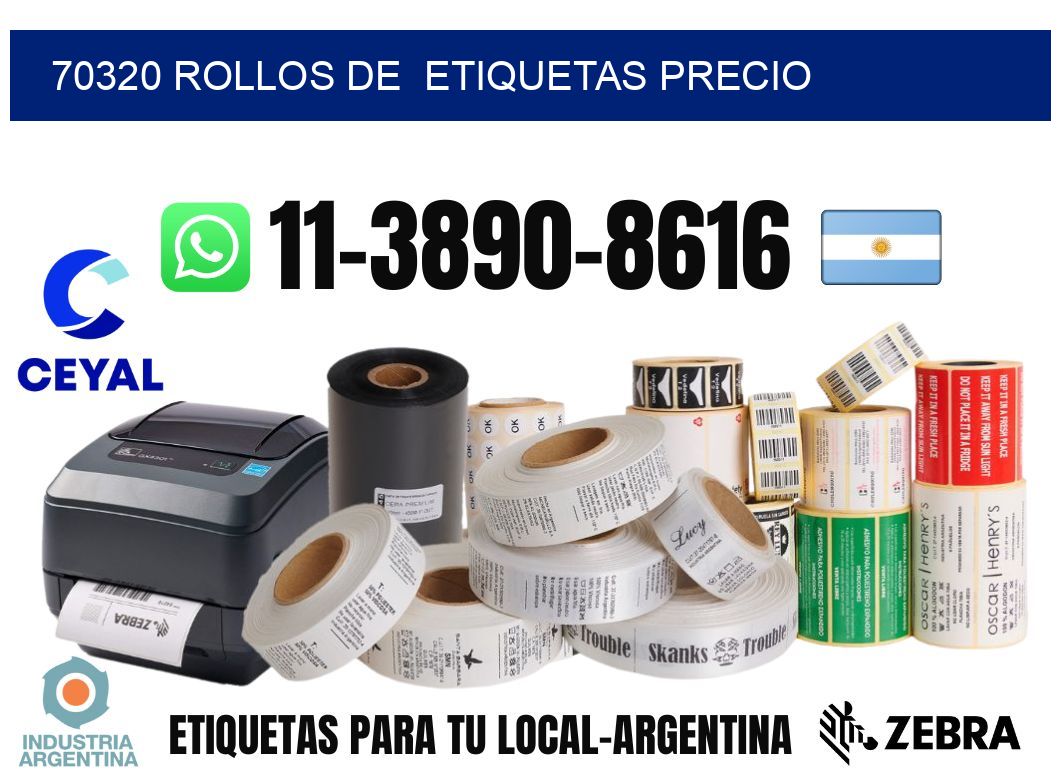 70320 rollos de etiquetas precio