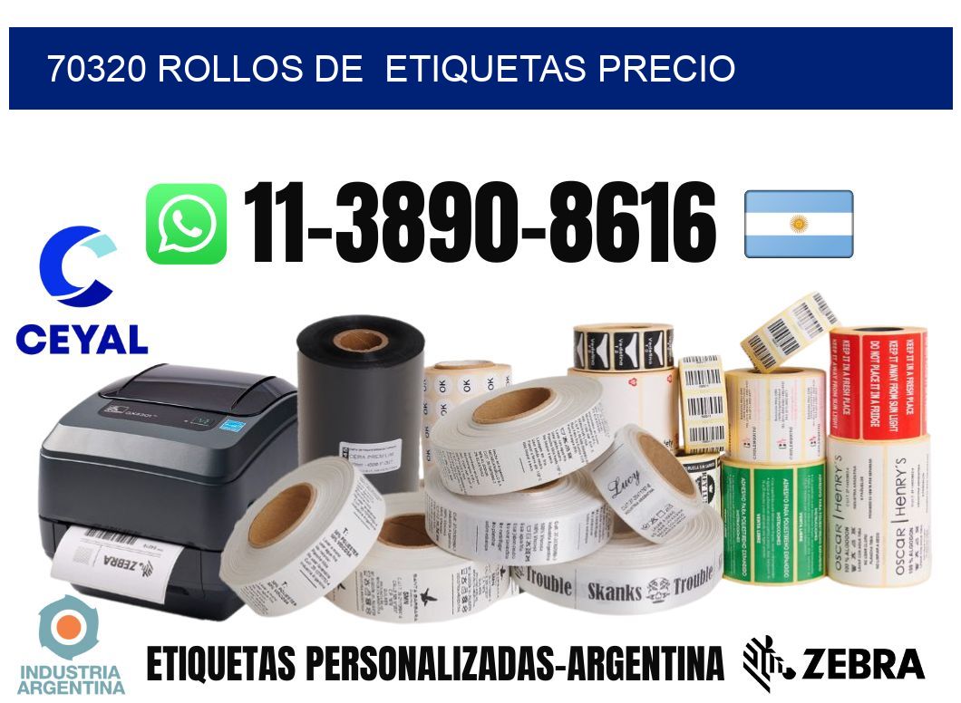 70320 rollos de etiquetas precio