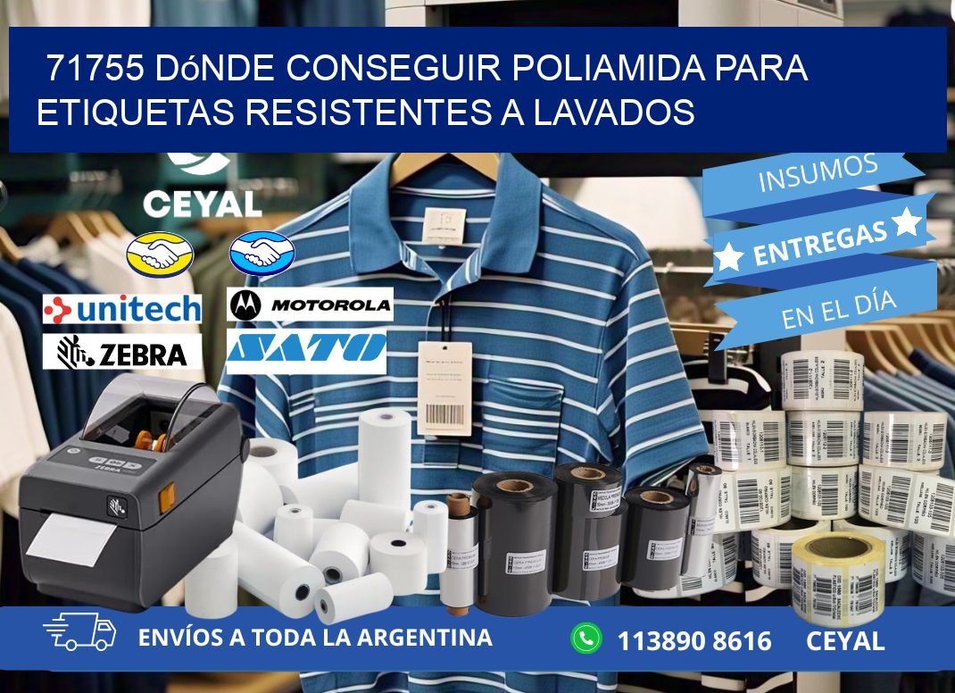 71755 dónde conseguir poliamida para etiquetas resistentes a lavados