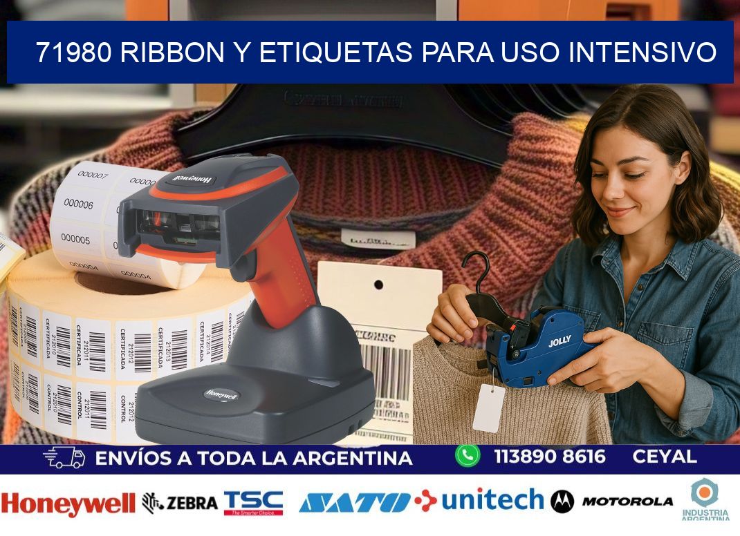 71980 ribbon y etiquetas para uso intensivo