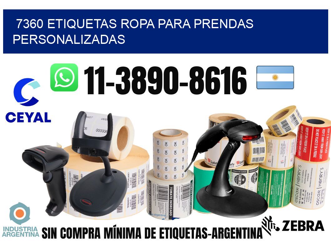 7360 Etiquetas ropa para prendas personalizadas