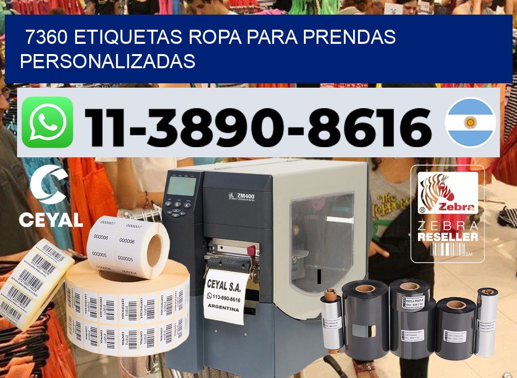 7360 Etiquetas ropa para prendas personalizadas