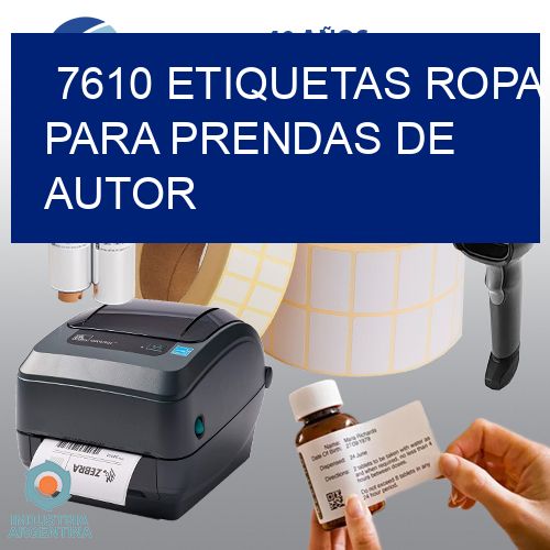 7610 Etiquetas ropa para prendas de autor