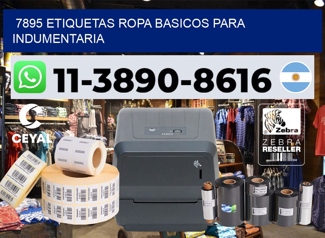 7895 Etiquetas ropa basicos para indumentaria