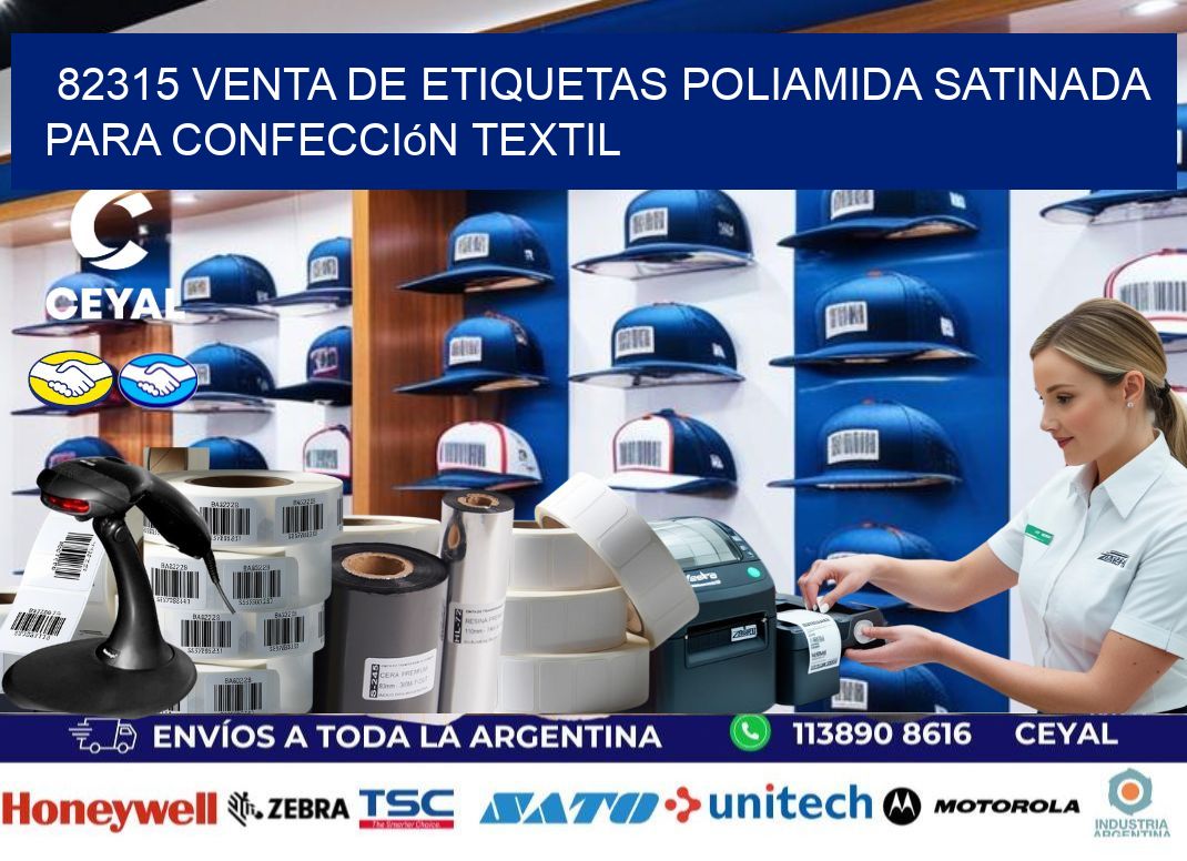82315 venta de etiquetas poliamida satinada para confección textil