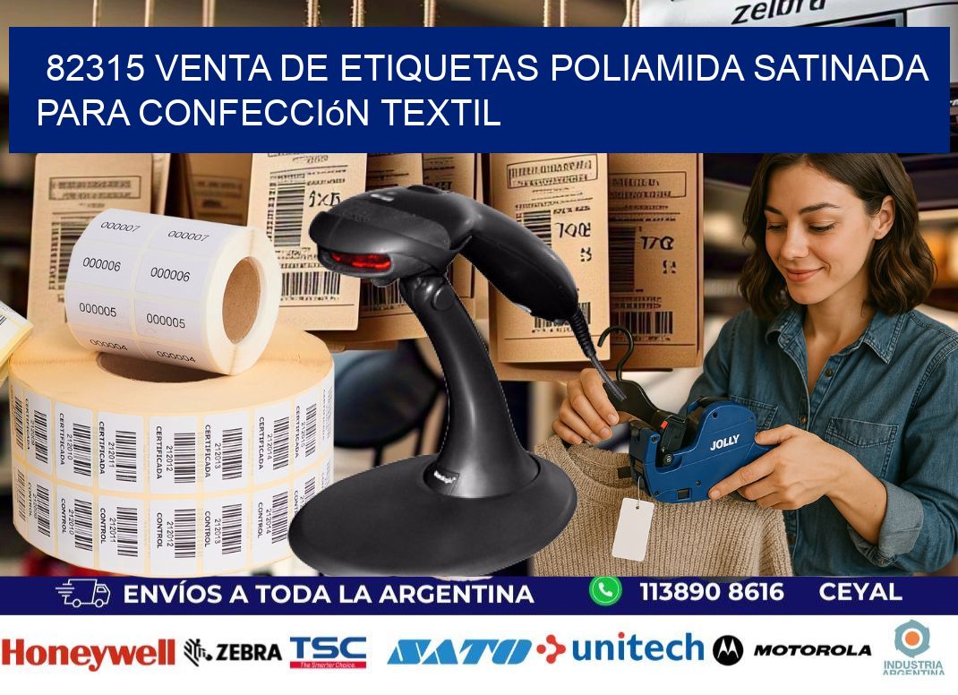 82315 venta de etiquetas poliamida satinada para confección textil