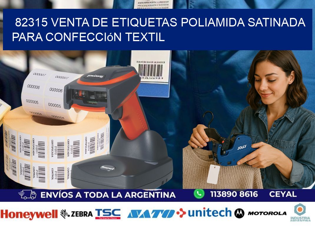 82315 venta de etiquetas poliamida satinada para confección textil