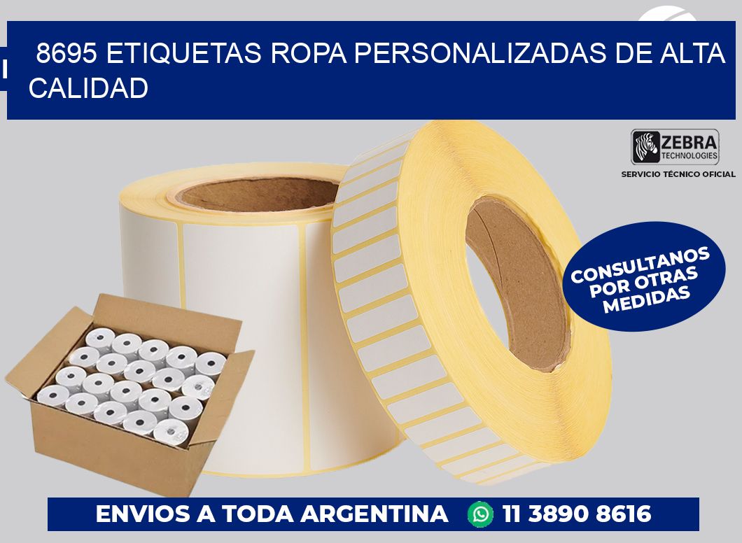 8695 Etiquetas ropa personalizadas de alta calidad
