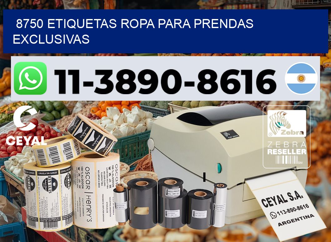 8750 Etiquetas ropa para prendas exclusivas