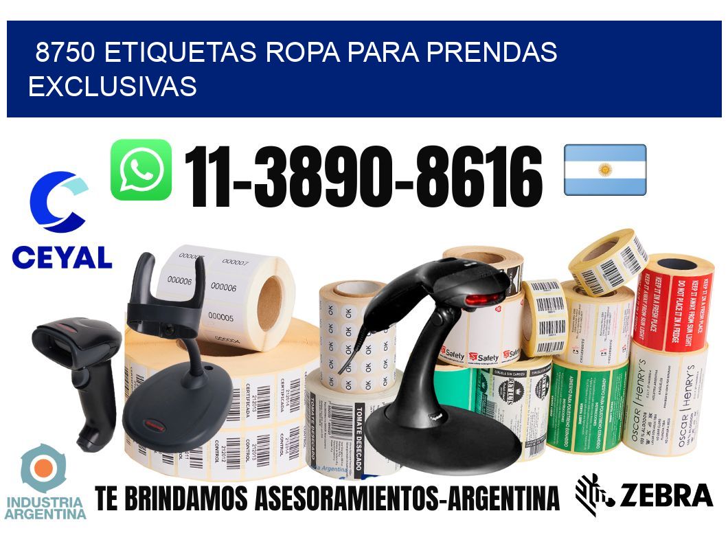 8750 Etiquetas ropa para prendas exclusivas