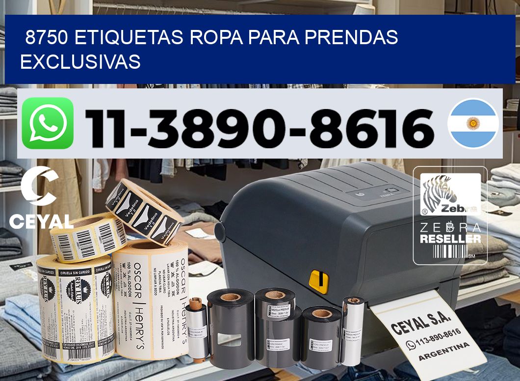 8750 Etiquetas ropa para prendas exclusivas