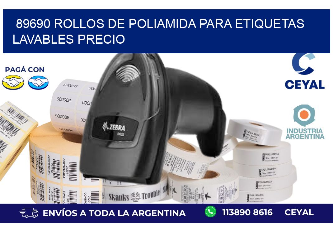 89690 rollos de poliamida para etiquetas lavables precio