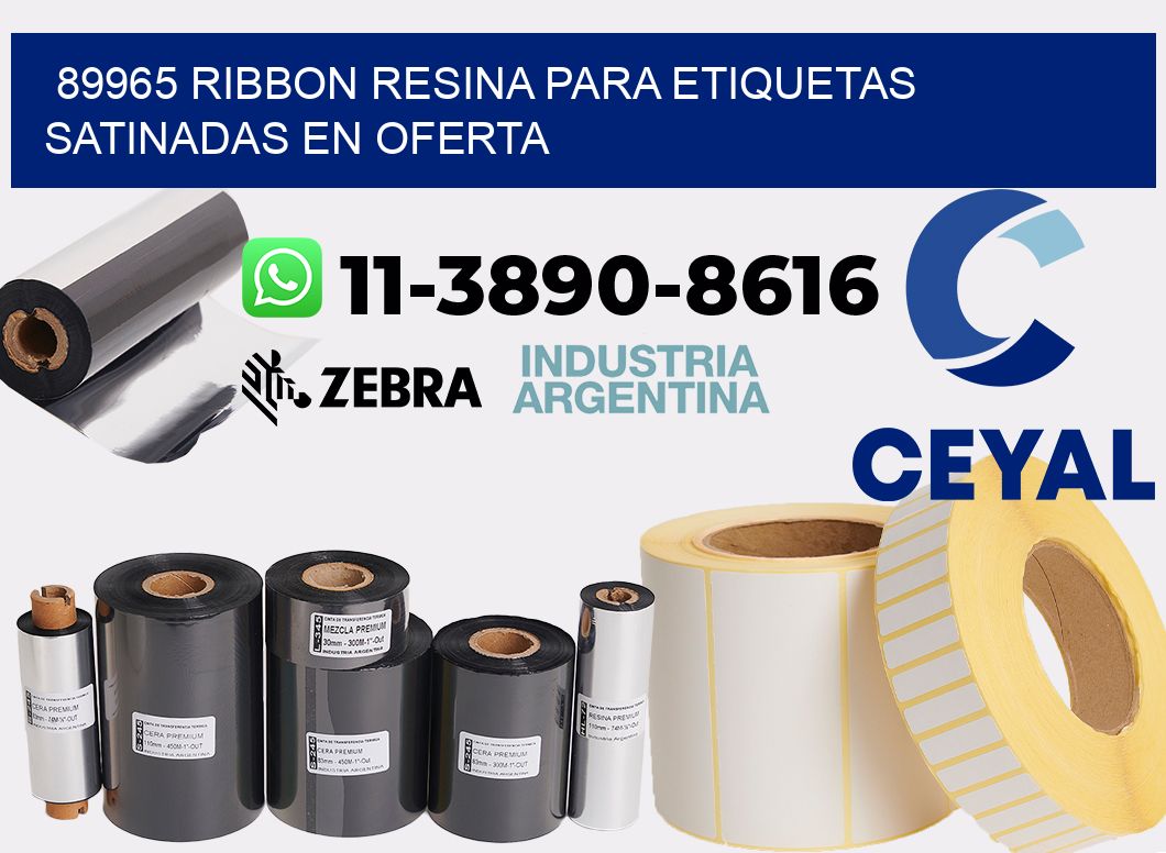 89965 ribbon resina para etiquetas satinadas en oferta