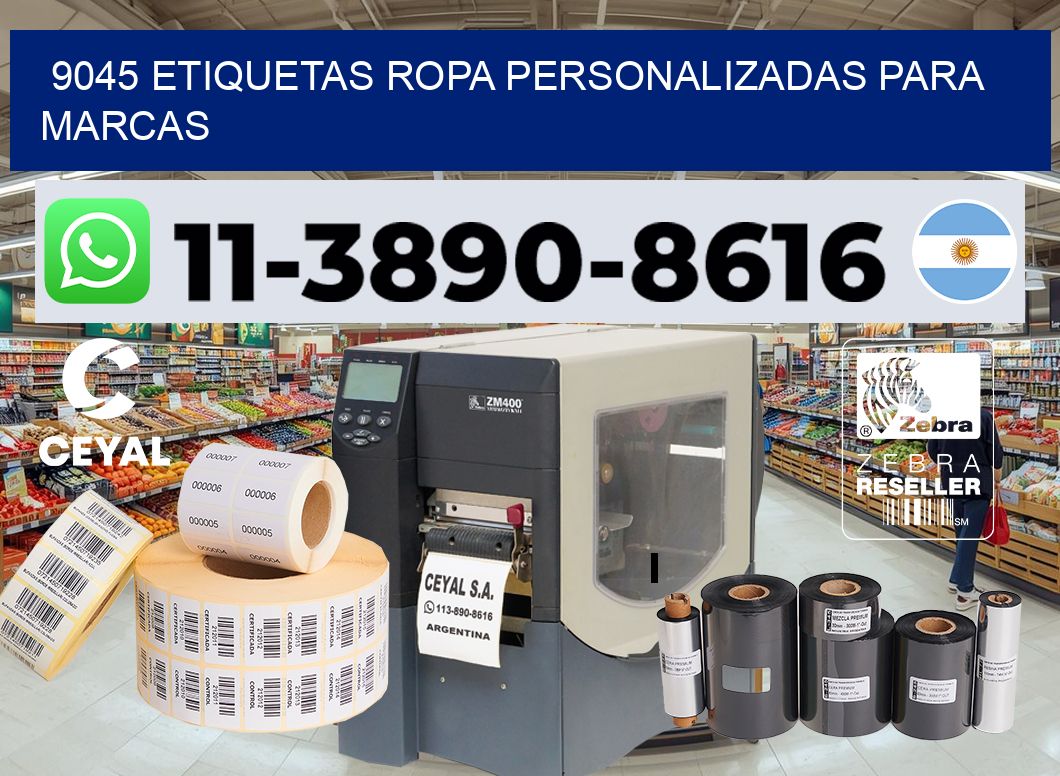 9045 Etiquetas ropa personalizadas para marcas