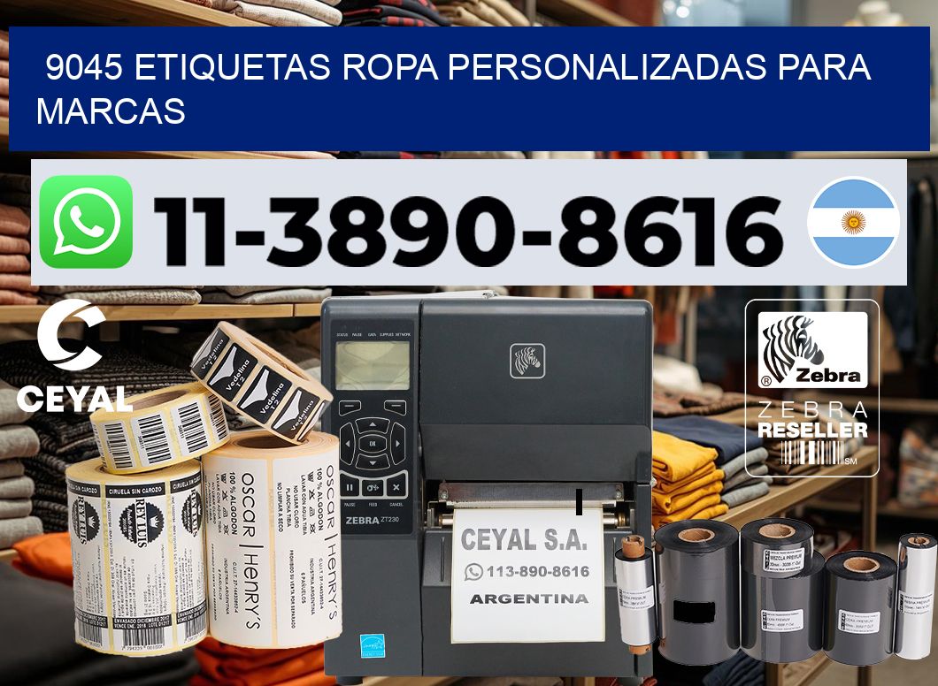 9045 Etiquetas ropa personalizadas para marcas