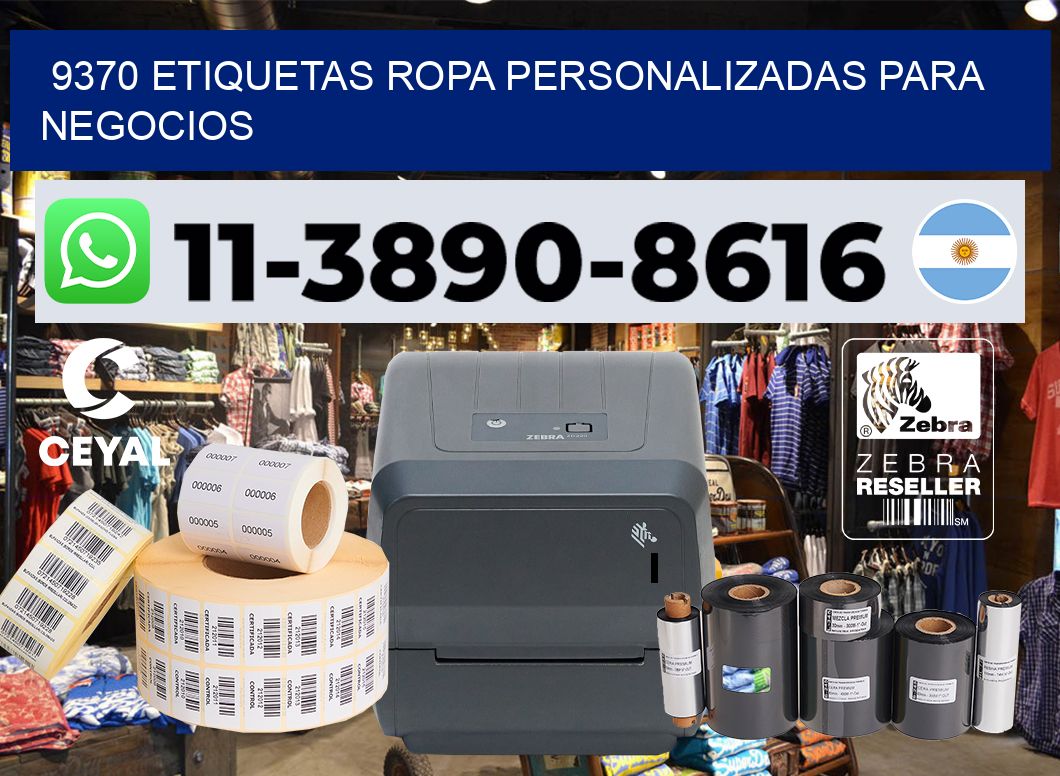 9370 Etiquetas ropa personalizadas para negocios
