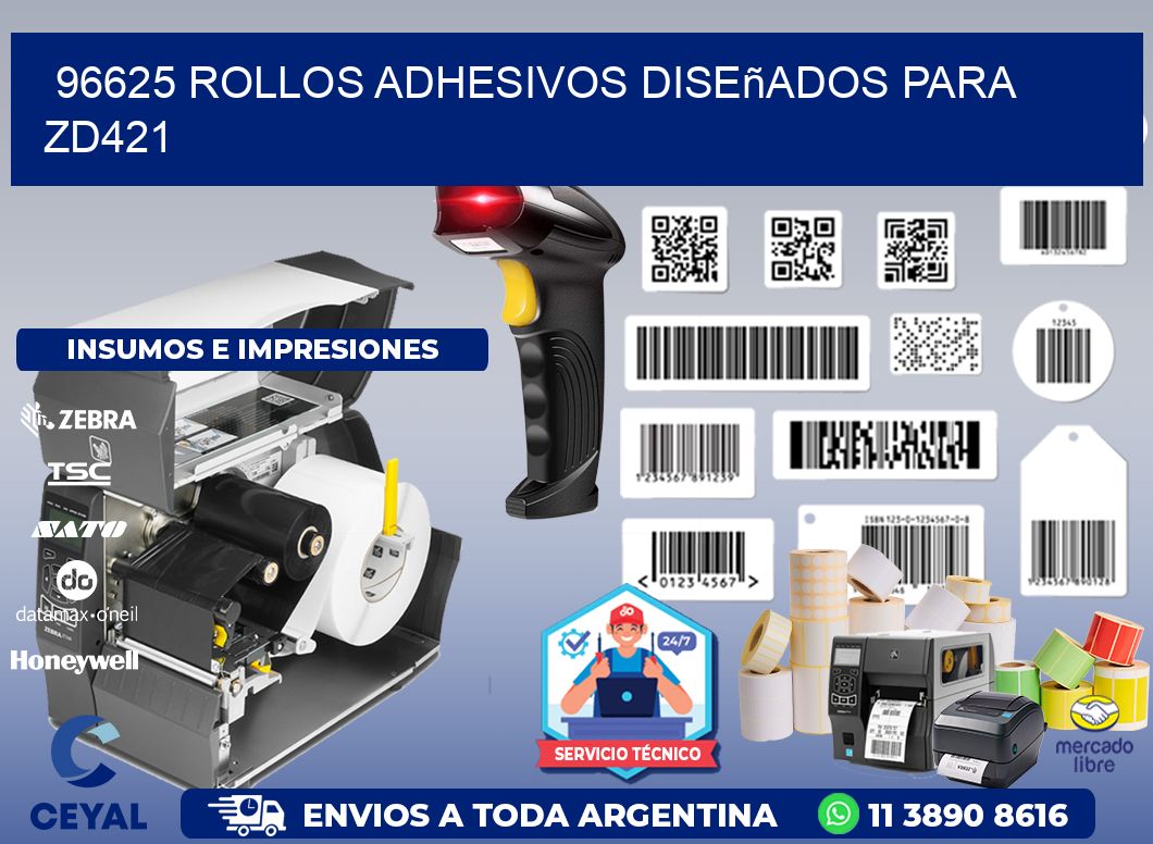 96625 rollos adhesivos diseñados para zd421