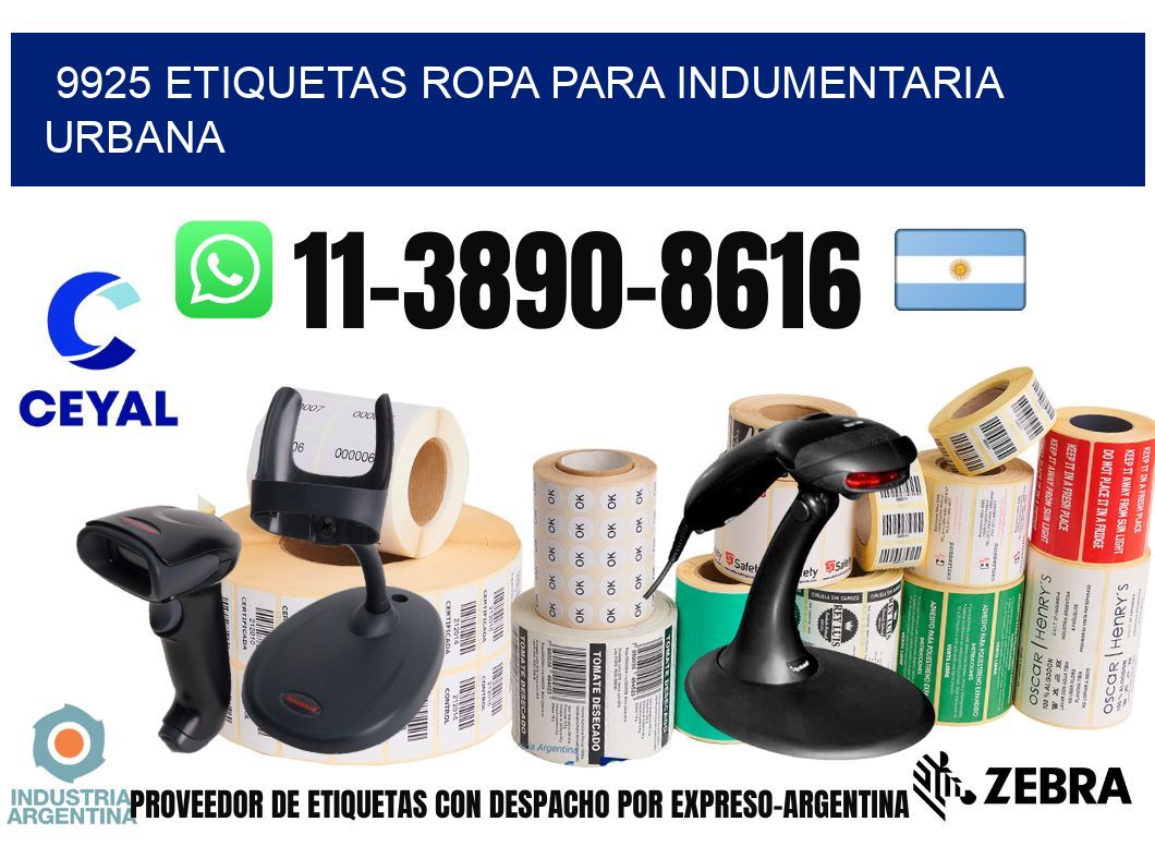 9925 Etiquetas ropa para indumentaria urbana