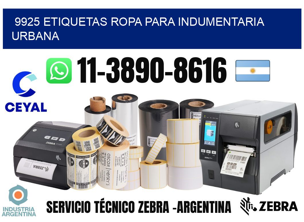 9925 Etiquetas ropa para indumentaria urbana