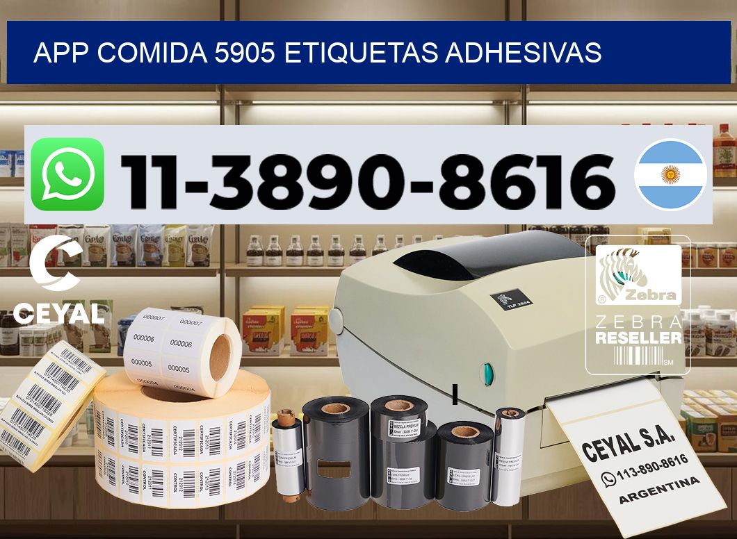 App comida 5905 etiquetas adhesivas