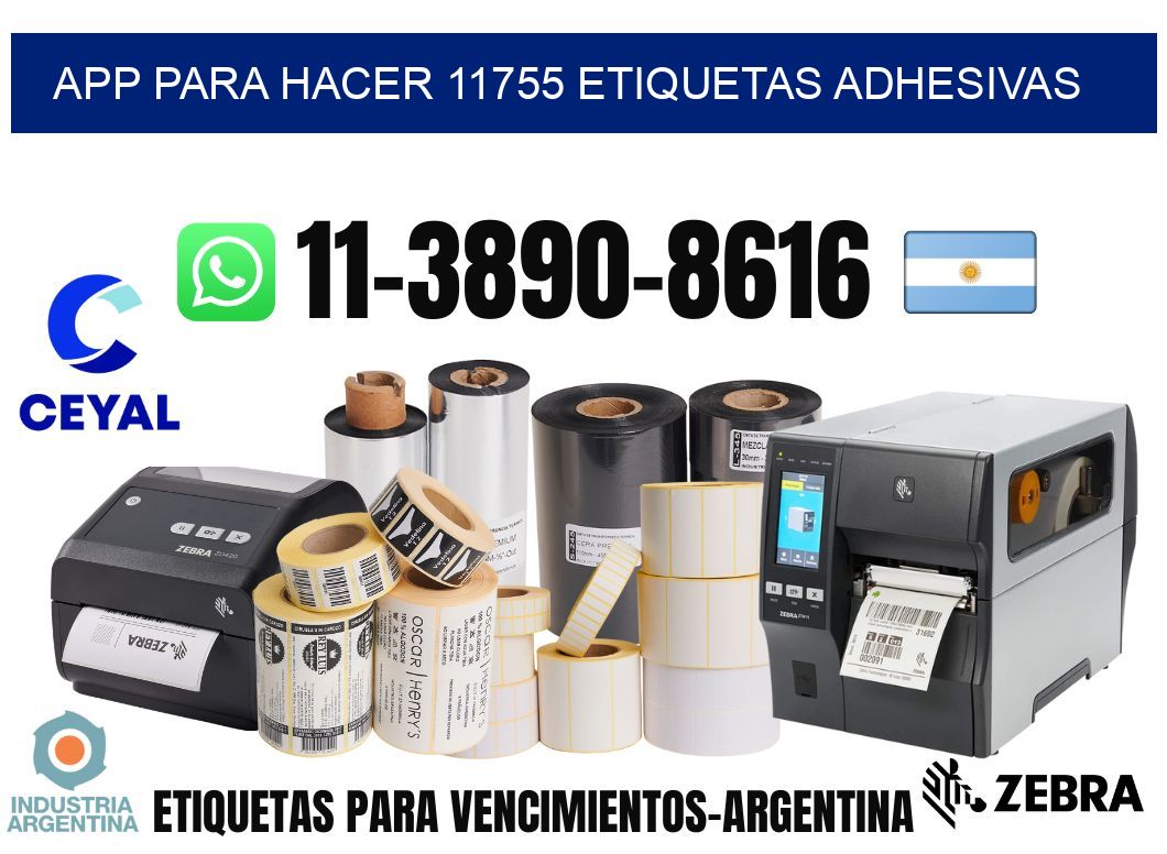 App para hacer 11755 etiquetas adhesivas