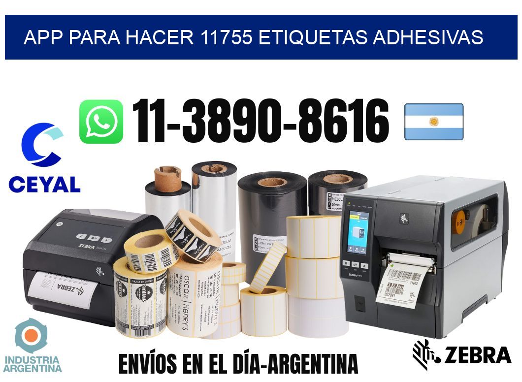 App para hacer 11755 etiquetas adhesivas