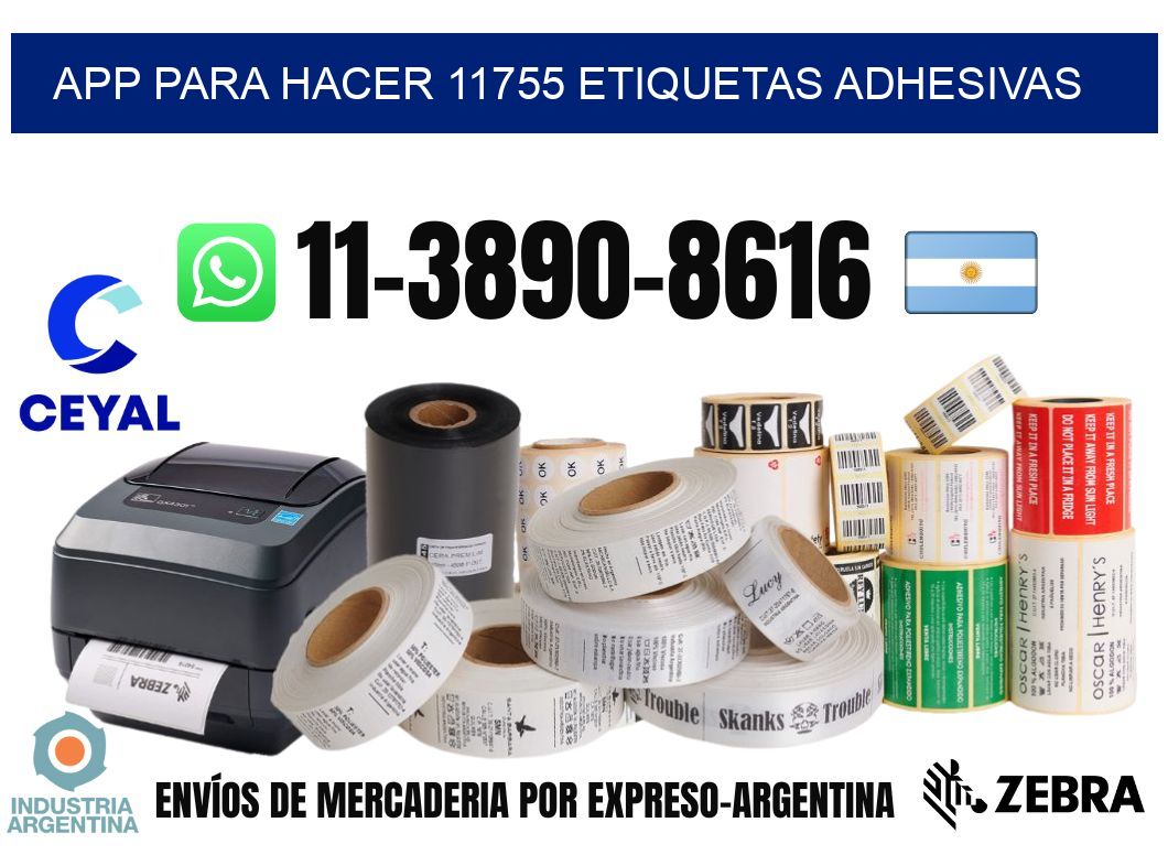 App para hacer 11755 etiquetas adhesivas