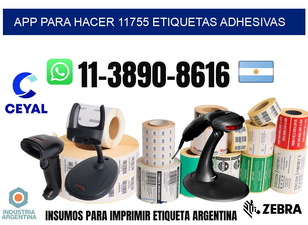 App para hacer 11755 etiquetas adhesivas