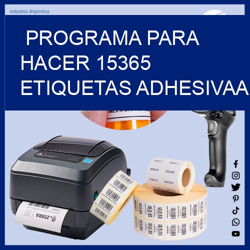 Programa para hacer 15365 etiquetas adhesivaa