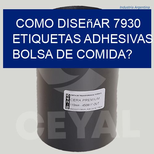como diseñar 7930 etiquetas adhesivas bolsa de comida?