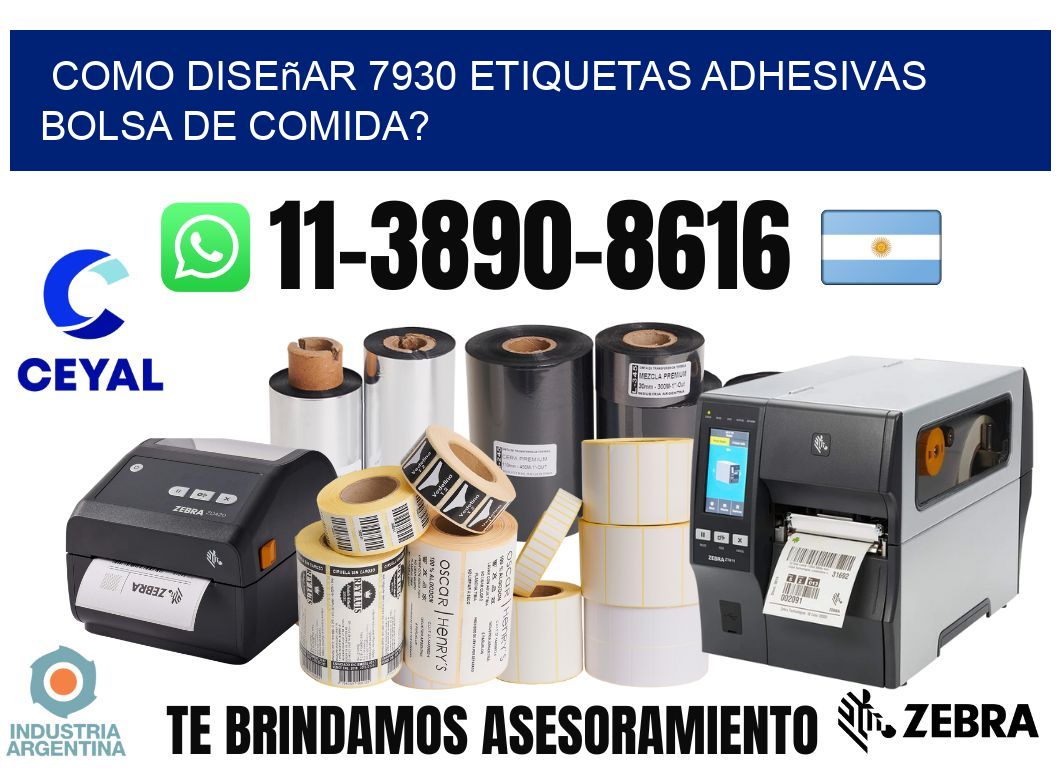 como diseñar 7930 etiquetas adhesivas bolsa de comida?