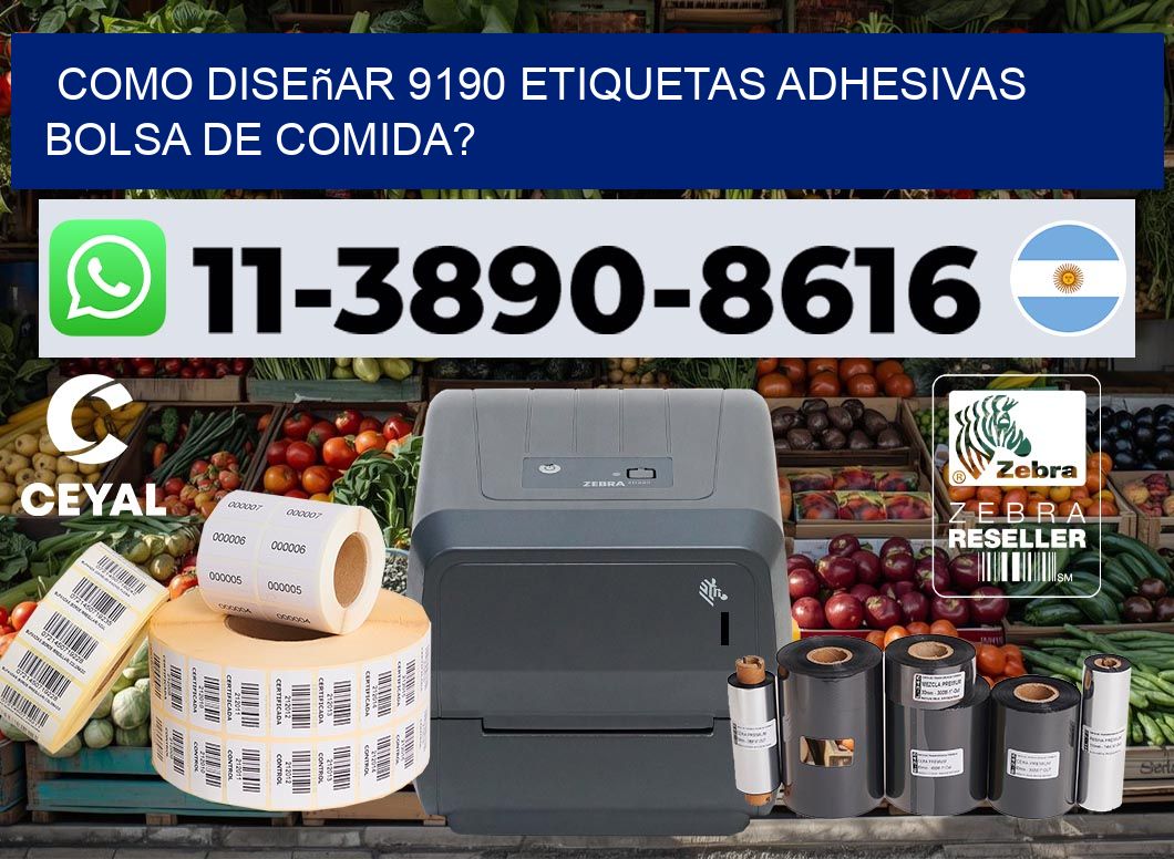 como diseñar 9190 etiquetas adhesivas bolsa de comida?