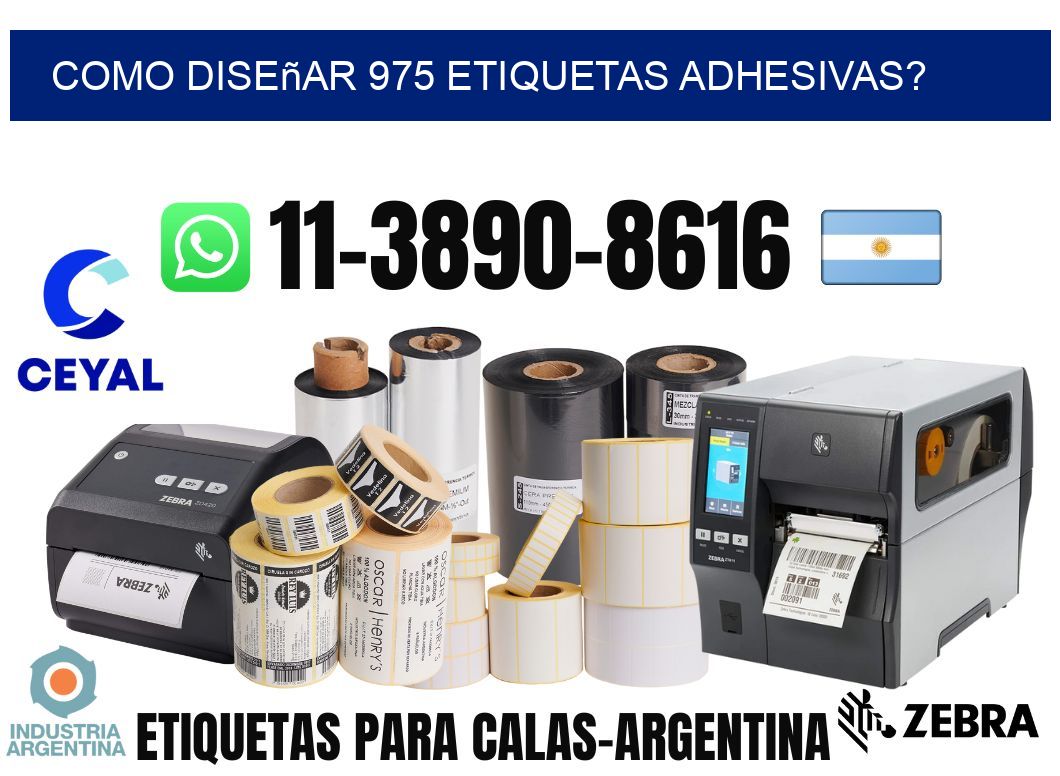 como diseñar 975 etiquetas adhesivas?