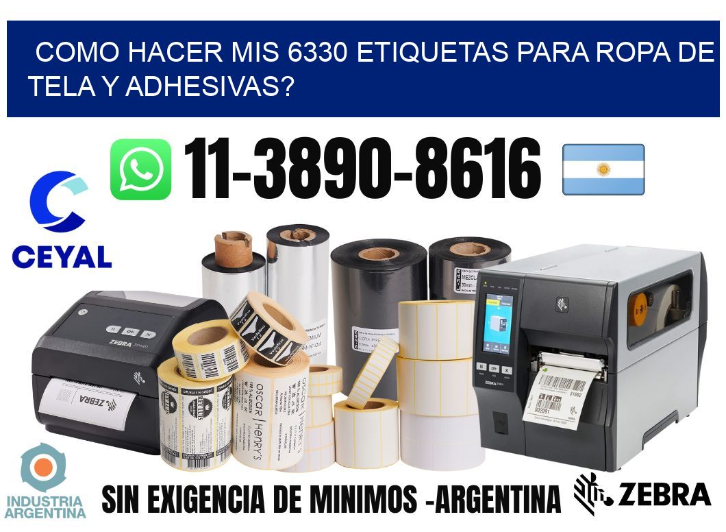 como hacer mis 6330 etiquetas para ropa de tela y adhesivas?