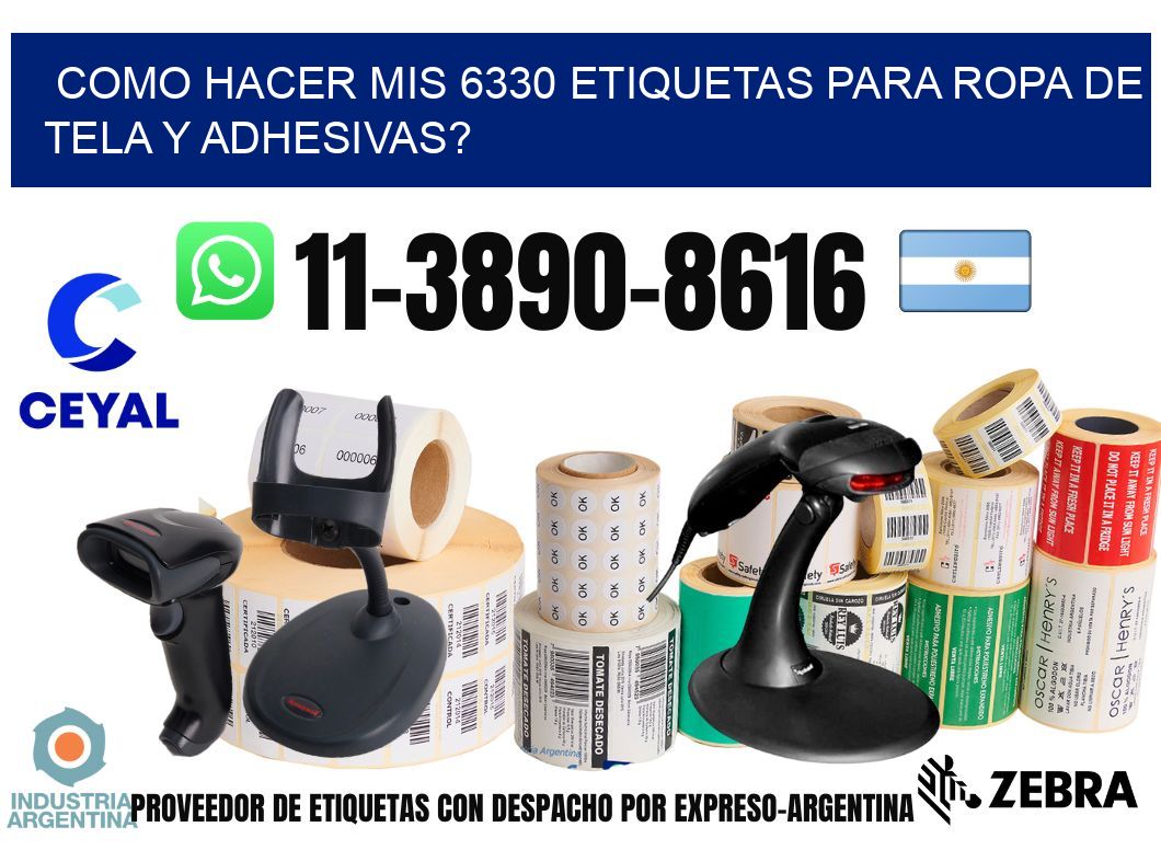 como hacer mis 6330 etiquetas para ropa de tela y adhesivas?