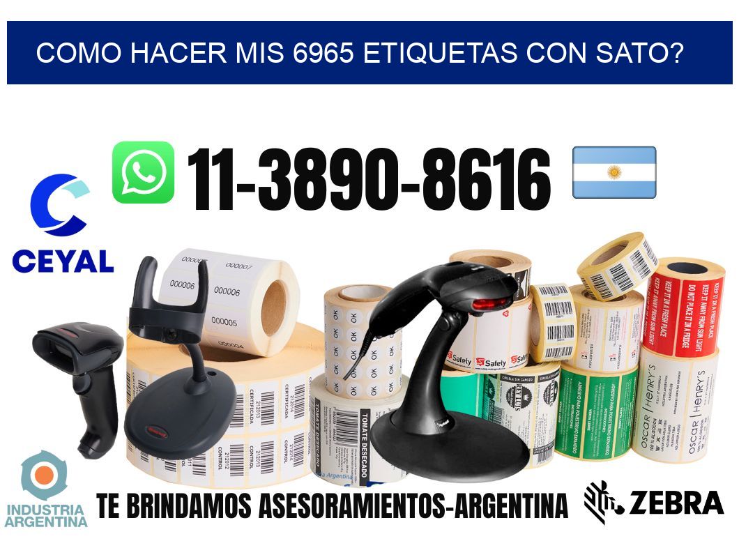 como hacer mis 6965 etiquetas con sato?