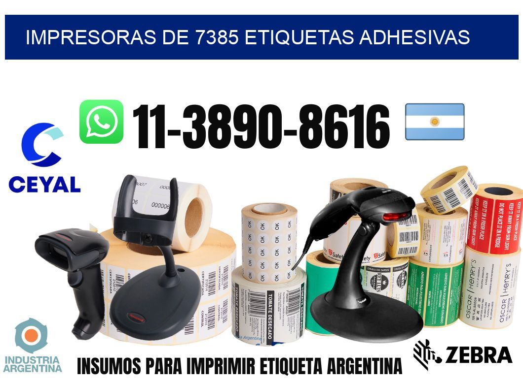 impresoras de 7385 etiquetas adhesivas
